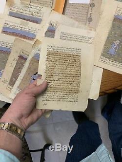 Rare Persian Arabic Illuminated Archive Books Documents Manuscripts Koran Lots