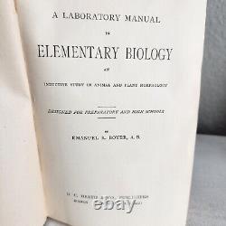 Rare Science Textbook Antique Biology Book 1st EDITION 1894 Emmanuel R. Boyer