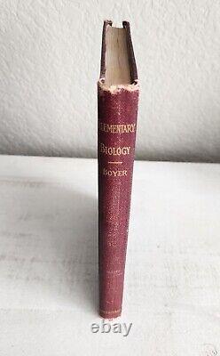 Rare Science Textbook Antique Biology Book 1st EDITION 1894 Emmanuel R. Boyer