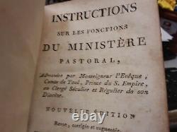 Rare Secret 1803 Antique Book Safe Ministere Pastoral Instructions Leather