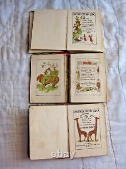 Rare Set Of 3 Christmas Stocking Series Books Frank Baum Mini Childrens Antique