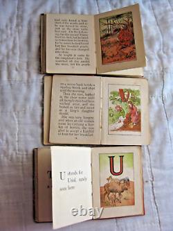 Rare Set Of 3 Christmas Stocking Series Books Frank Baum Mini Childrens Antique