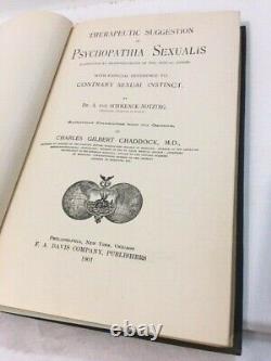 Rare THERAPEUTIC SUGGESTION of PSYCHOPATHIA SEXUALIS c1895 Antique Medical Book