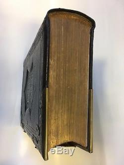 Rare, Unique, Antique Early 1800's Family Holy Bible, closing clasps