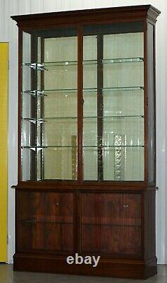 Rare Victorian Haberdashery Apothecary Shops Cabinet Fully Glazed Door Bookcase