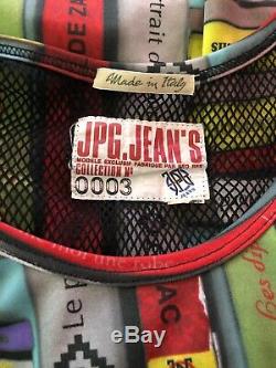 Rare Vtg Jean Paul Gaultier JPG Jeans Book Print Dress S