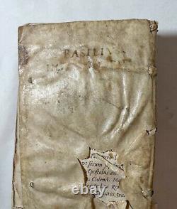 Rare antique 1552 Pope Juilus III religious vellum manuscript Latin prayer book