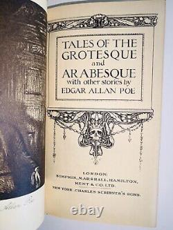 Rare antique Poe's Tales of the Grotesque and Arabesque book by Edgar Allan Poe