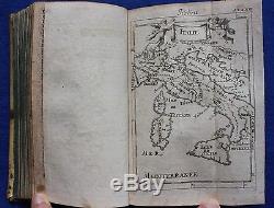 Rare antique book / atlas Europaische Justinus 56 x Mallet maps & plates, 1689