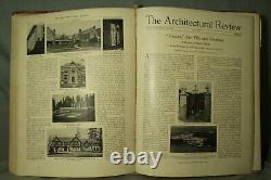 Rare antique old Architecture book The Architectural Review 1917 January-nov