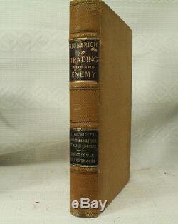 Rare antique old THE LAW relating to TRADING WITH THE ENEMY Civil Rights Aliens
