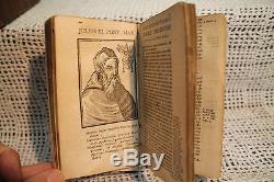 Rare antique old book 1694 Catholic church Pope engravings Latin Christianity