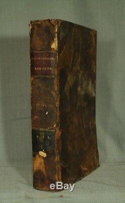 Rare antique old leather Law book. Reports of Judicial Decisions South Carolina