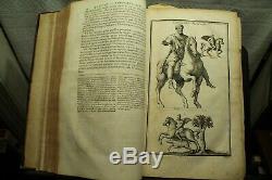 Rare old Antique Leather book 1719 Military Armies weapons Illustrated prints