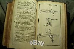Rare old Antique Leather book 1719 Military Armies weapons Illustrated prints