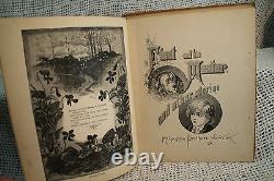 Rare old antique CHILDRENS BOOK FLEET AND HIS MASTER dog kittens cat prints