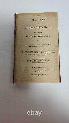 Rare1803 Antique School Book David Irving The Elements Of English Composition