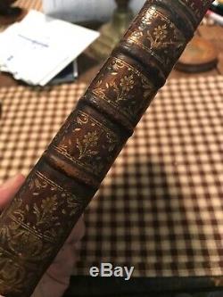 Revolutionary War 18th Century Leather Rare 1758 English Book Safe Great Shape
