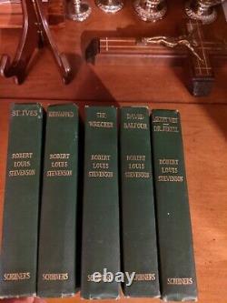 Robert Louis Stevenson 5 Book Set (1912, Antique Lot of 5) ODD RARE