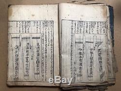 SALE Super RARE 1806 Orig Japanese Woodblock Print Book Set 5 vols Samurai Sword
