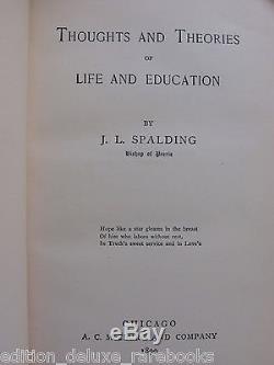 SPALDING 1899 Education MIND Victorian ANTIQUE Fine Binding LEATHER SET Rare OLD