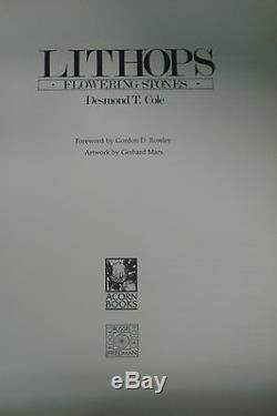 SUPER RARE BOOK Lithops flowering stones Signed both by Desmond T & Naureen Cole