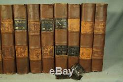 Set Antique old Leather Encyclopaedia Americana rare 1847 edition distressed dec