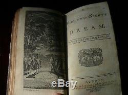 Shakespeare Rowe Tonson very rare original covers 1st/1st Vol II 1735 Antique
