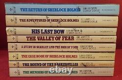 Sherlock Holmes 8 Book Lot Sir Arthur Conan Doyle Vintage Medallion Edition RARE