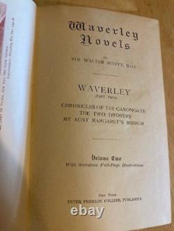 Sir Walter Scott Antique Book Collection, 33 Volumes of Waverley Novels