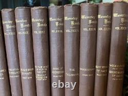 Sir Walter Scott Antique Book Collection, 33 Volumes of Waverley Novels