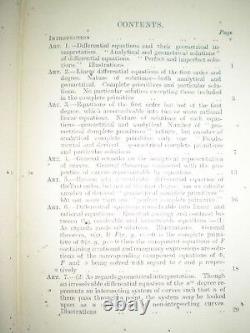 Solutions Differential Equations Of First Order Rare Antique Book India 1910