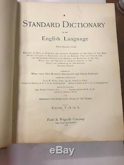 Standard Dictionary of the English Language Vol 1,2 1901 Book Antique Rare Funk