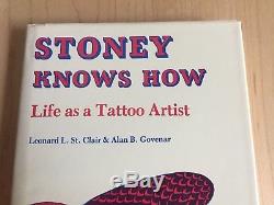 Stoney Knows How, 1st Ed. 1981 with DVD! Antique rare book St Clair tattoo vintage