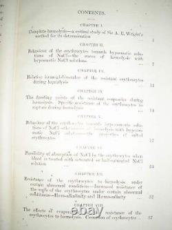 Studies In Haemolysis Rare Antique Book India 1913