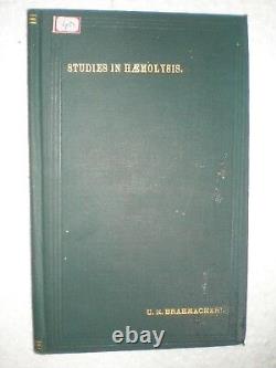 Studies In Haemolysis Rare Antique Book India Pictures 1913