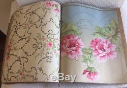 Stunning! RARE Antique 1903 Wallpaper Sample Book Museum Bandboxes French Style