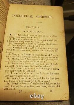 Super RARE Antiquity Progressive Intellectual Arithmetic Book Circa 1860's