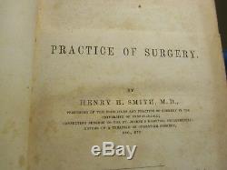 Surgery Medical Book c1856 Henry Smith 274 Wood Cuts RARE Original Pre Civil War
