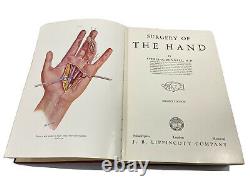 Surgery of the Hand Bunnell 2nd Edition 1948 Antique Medical Book RARE Hardcover