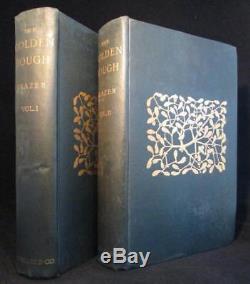 THE GOLDEN BOUGH Frazer EX RARE 1st Edition 2V SET 1890 Antique MYTHOLOGY Books