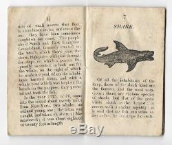THE HISTORY OF FISH Antique American RARE CHAPBOOK Primitive Children's WOODCUTS