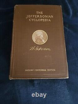 THE JEFFERSONIAN CYCLOPEDIA, 1st Ed 1900, Antique Book, RARE, Good+ Condition