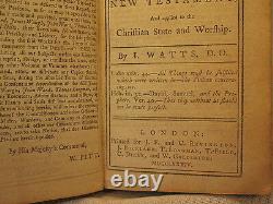 THE PSALMS OF DAVID ISACC WATTS rare ANTIQUE OLD BOOK 1784 Bible