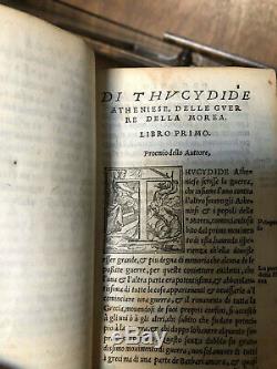 THUCYDIDES On War The Eight Books 1545 Old Antique Rare Philosophy Analysis