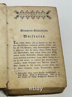 TRUE CHRISTIANITY JOHANN ARNDT RARE 1849 Finnish Translation Antique Book