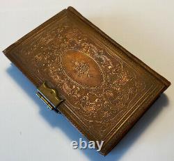 The Book Of Common Prayer, Rare Copper Front And Back Cover, c1855 Antique Small