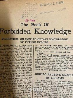 The Book of Forbidden Knowledge -Black Magic Omens Rare Antique Softcover Book