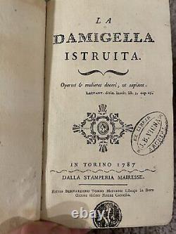 The Educated Damsel How Women Should Behave 1787 Antique Book 1st Edition Rare