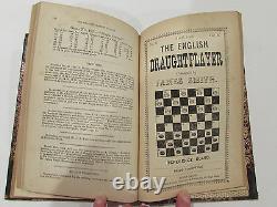The English Draught Player -1878-1882 Rare Antique Hardcover Book